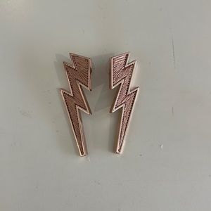 MIGNONNE GAVIGAN LIGHTNING BOLD EARRINGS - ROSE GOLD